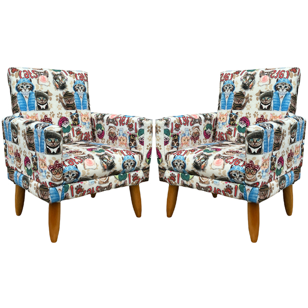 Kit 2 Poltronas Decorativa Infantil Confortável Para Quarto S