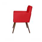 Kit 2 Poltronas Decorativa Lari Casa Recepção Suede Vermelho