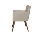 Kit 2 Poltronas Decorativa Lari Escritório Suede Bege Nude