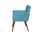 Kit 2 Poltronas Decorativa Lari Sala Recepção Suede Azul