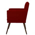 Kit 2 Poltronas Decorativa Lari Sala Recepção Suede Bordô