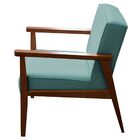 Kit 2 Poltronas Decorativa Laura Suede Azul Tiffany