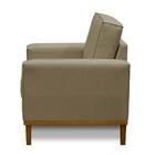 Kit 2 Poltronas Decorativa Living Com Base Lavinia Linho Bege