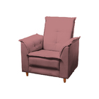 Kit 2 Poltronas Decorativa Lorena D26 Veludo Rosê Tana Decor