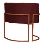 Kit 2 Poltronas Decorativa Luana Base Bronze Veludo Bordô - M
