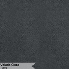 Kit 2 Poltronas Decorativa Luana Base Bronze Veludo Cinza- Mo