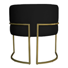Kit 2 Poltronas Decorativa Luana Base Gold Pu Preto - Montana