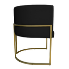 Kit 2 Poltronas Decorativa Luana Base Gold Pu Preto - Montana