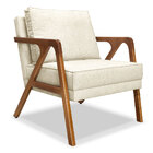 Kit 2 Poltronas Decorativa Luiza Linho Base Em Madeira Castan