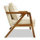 Kit 2 Poltronas Decorativa Luiza Linho Base Em Madeira Castan