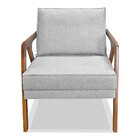 Kit 2 Poltronas Decorativa Luiza Linho Base Em Madeira Castan