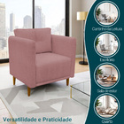 Kit 2 Poltronas Decorativa Luxo Para Sala Recepção Consultóri