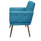 Kit 2 Poltronas Decorativa Mai Escritório Sala Suede Azul