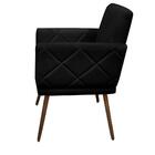 Kit 2 Poltronas Decorativa Mai Escritório Sala Suede Preto