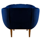 Kit 2 Poltronas Decorativa Marcela Veludo Azul Marinho Base M