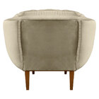 Kit 2 Poltronas Decorativa Marcela Veludo Base Madeira Castan