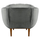 Kit 2 Poltronas Decorativa Marcela Veludo Base Madeira Castan