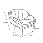 Kit 2 Poltronas Decorativa Marcela Veludo Cinza Dal Poz Estof