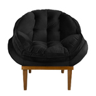 Kit 2 Poltronas Decorativa Marcela Veludo Preto Dal Poz Estof