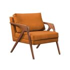 Kit 2 Poltronas Decorativa Mona Luxo Veludo Terracota Base Ma