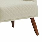 Kit 2 Poltronas Decorativa Nagoya Pés Madeira Veludo Bege G15