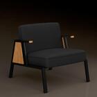 Kit 2 Poltronas Decorativa Newark Preto/cinamomo/preto - M. A