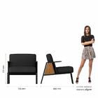 Kit 2 Poltronas Decorativa Newark Preto/cinamomo/preto - M. A