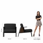 Kit 2 Poltronas Decorativa Newark Preto/imbuia/preto - M. Ara