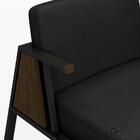 Kit 2 Poltronas Decorativa Newark Preto/imbuia/preto - M. Ara