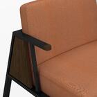 Kit 2 Poltronas Decorativa Newark Preto/imbuia/terracot - M.