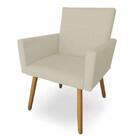 Kit 2 Poltronas Decorativa Nina Bege Star Confort