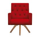 Kit 2 Poltronas Decorativa Nina Capitonê Base Giratória Suede