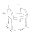 Kit 2 Poltronas Decorativa Nina Em Tecido Sintético Costura C