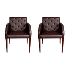 Kit 2 Poltronas Decorativa Nina Em Tecido Sintético Costura C