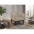 Kit 2 Poltronas Decorativa Noah Couro Bege 66 Fosco G58 - Gra