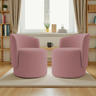 Kit 2 Poltronas Decorativa Organica para Sala Recepção Aura L