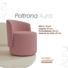 Kit 2 Poltronas Decorativa Organica para Sala Recepção Aura L