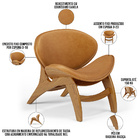 Kit 2 Poltronas Decorativa Orgânica Sala Living Kadosh L02 Co