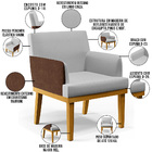 Kit 2 Poltronas Decorativa Para Sala De Estar Beatriz W01 Lin