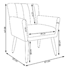 Kit 2 Poltronas Decorativa Para Sala De Estar Cecília Suede B