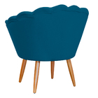 Kit 2 Poltronas Decorativa Para Sala De Estar Charm Suede Azu