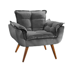 Kit 2 Poltronas Decorativa Para Sala De Estar Opala Platinum