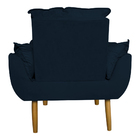 Kit 2 Poltronas Decorativa Para Sala De Estar Opala Suede Azu