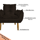 Kit 2 Poltronas Decorativa Para Sala De Estar Opala Suede Mar