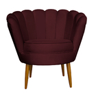 Kit 2 Poltronas Decorativa Para Sala De Estar Petala Suede -