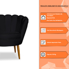 Kit 2 Poltronas Decorativa Para Sala De Estar Petala Suede -