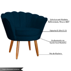 Kit 2 Poltronas Decorativa Para Sala De Estar Petala Suede Az