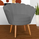 Kit 2 Poltronas Decorativa Para Sala De Estar Petala Suede Ci