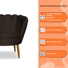 Kit 2 Poltronas Decorativa Para Sala De Estar Petala Suede Ma