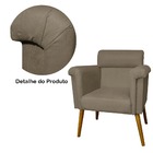 Kit 2 Poltronas Decorativa Para Sala Elisa Suede Capuccino